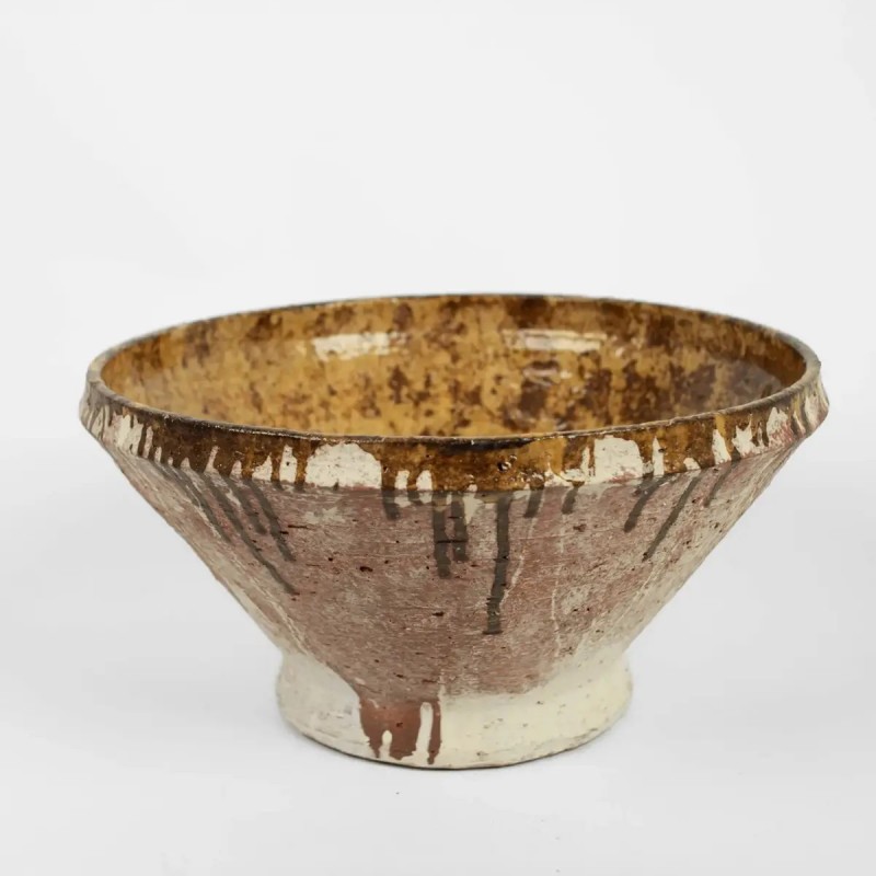 ATA LARGE BOWL GRENISH BROWN VINTAGE